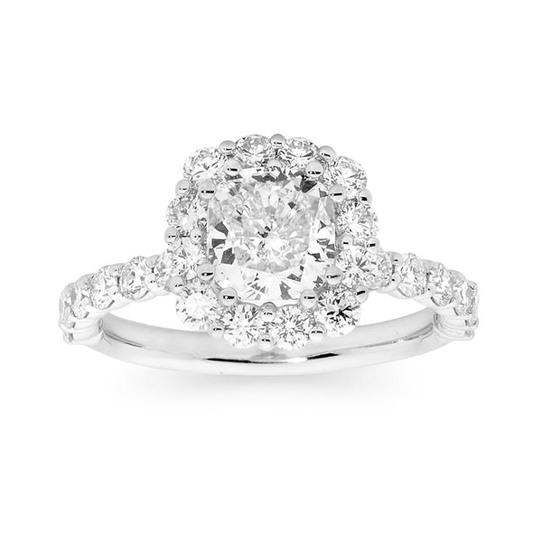 Cushion shape best sale ring