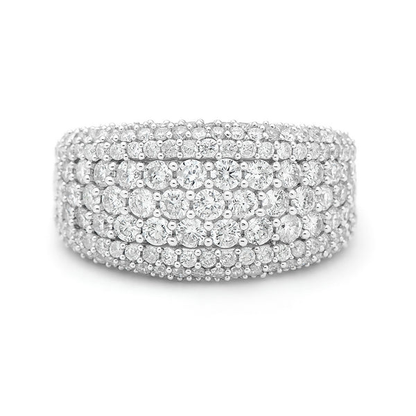 Diamond Semi Domed dress ring | Bond Street Jewellers Pty Ltd